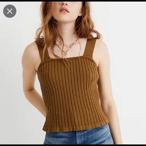 Madewell knit olive tank